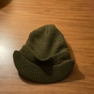 Cozy Olive Green Wool Kids Hat